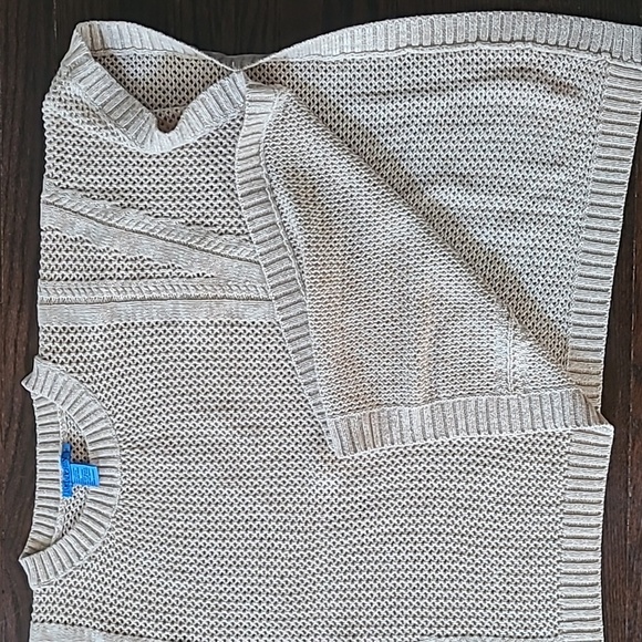 J. McLaughlin Katja Open Knit Poncho Sweater Cotton Wmns OS Beachy Boho Cottage - Picture 5 of 11